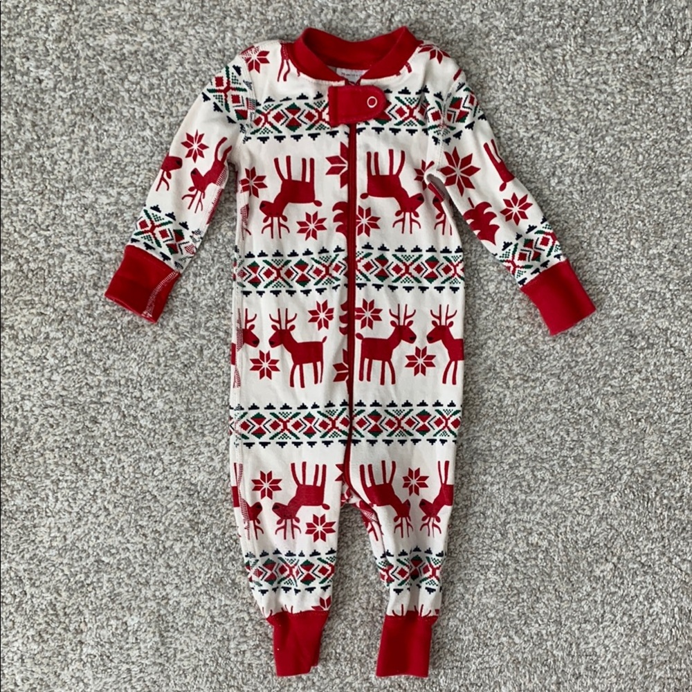 Hanna Andersson Holiday Two Way Zip 100% Organic Sleeper